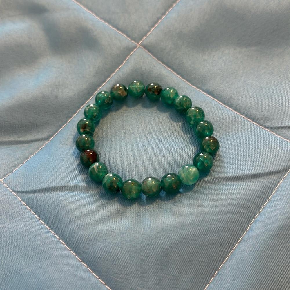 Teal beaded bracelet